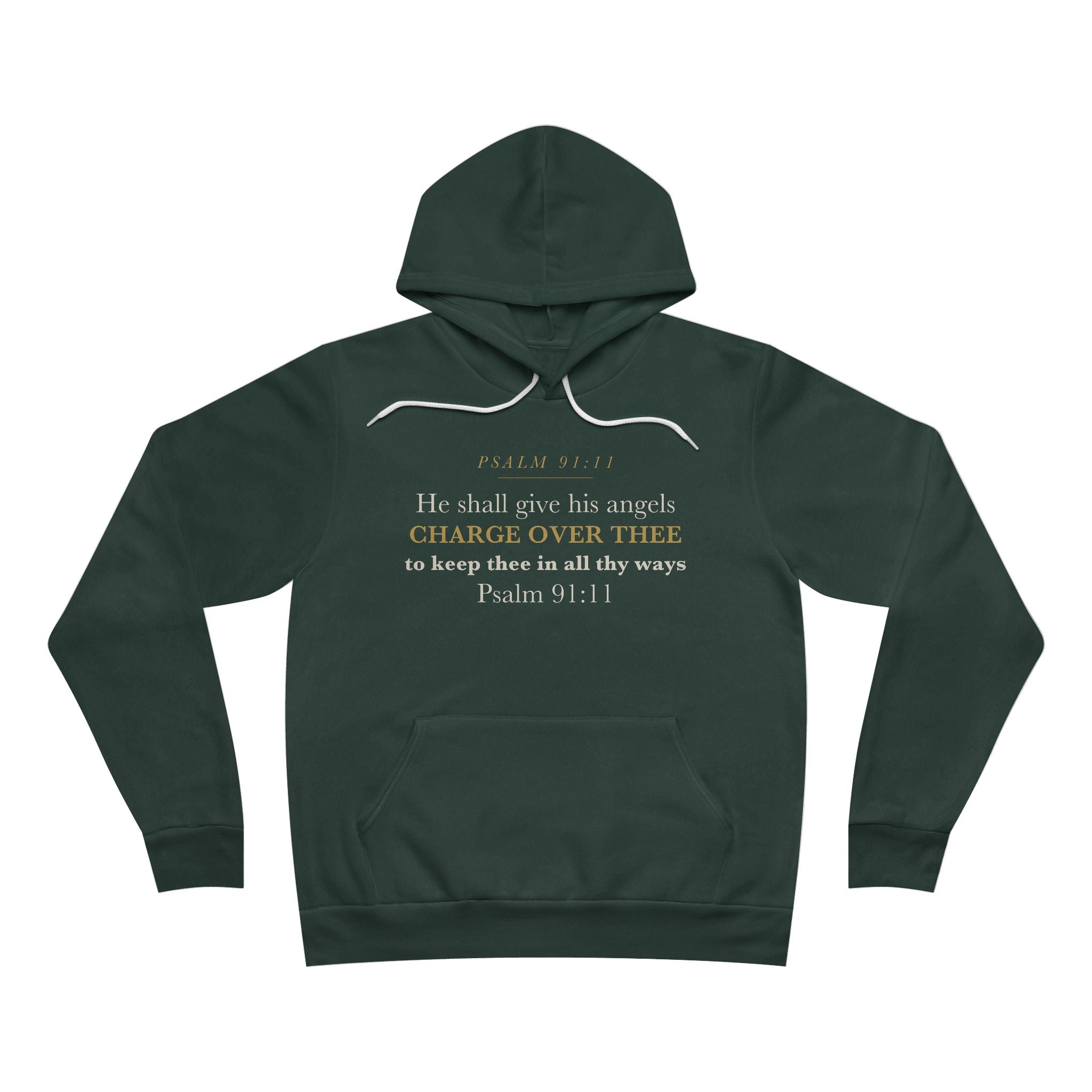 Psalm 91:11 Christian Police Officer Hoodie — His Angels Charge Over Thee, First Responder Faith Gift