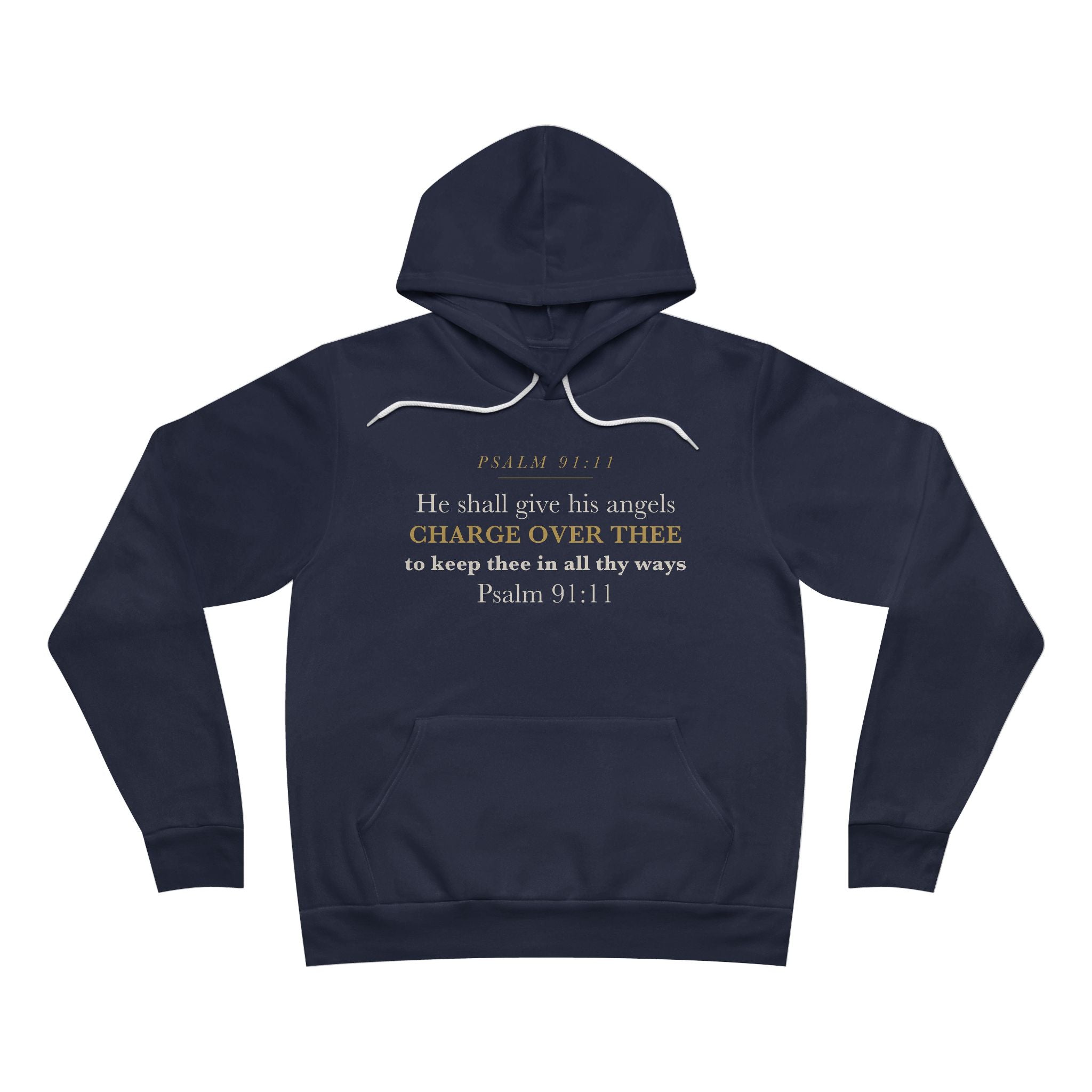 Psalm 91:11 Christian Police Officer Hoodie — His Angels Charge Over Thee, First Responder Faith Gift