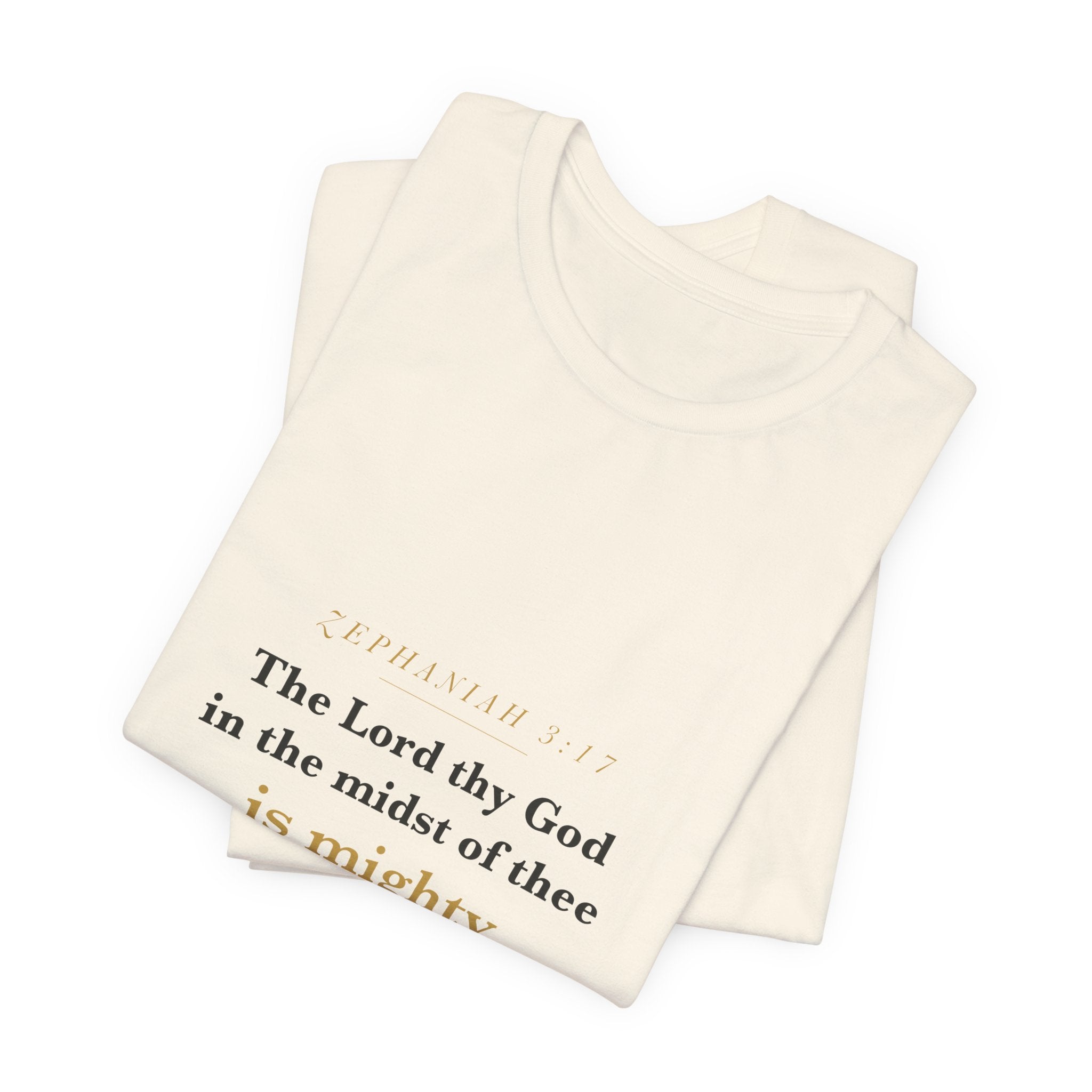 In the Midst of Thee — Zephaniah 3:17 Scripture Tee · Light