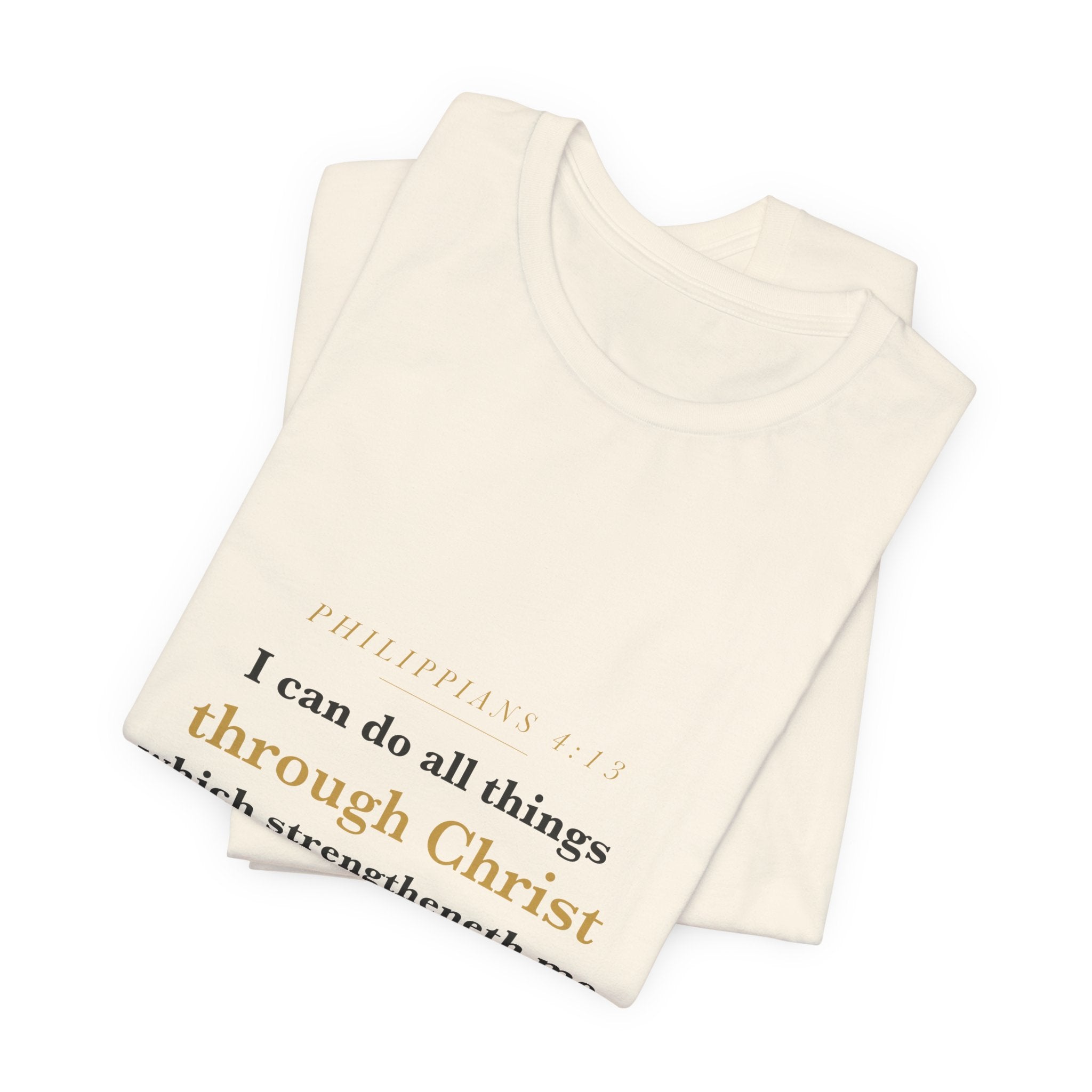 I Can Do All Things — Philippians 4:13 Scripture Tee · Light