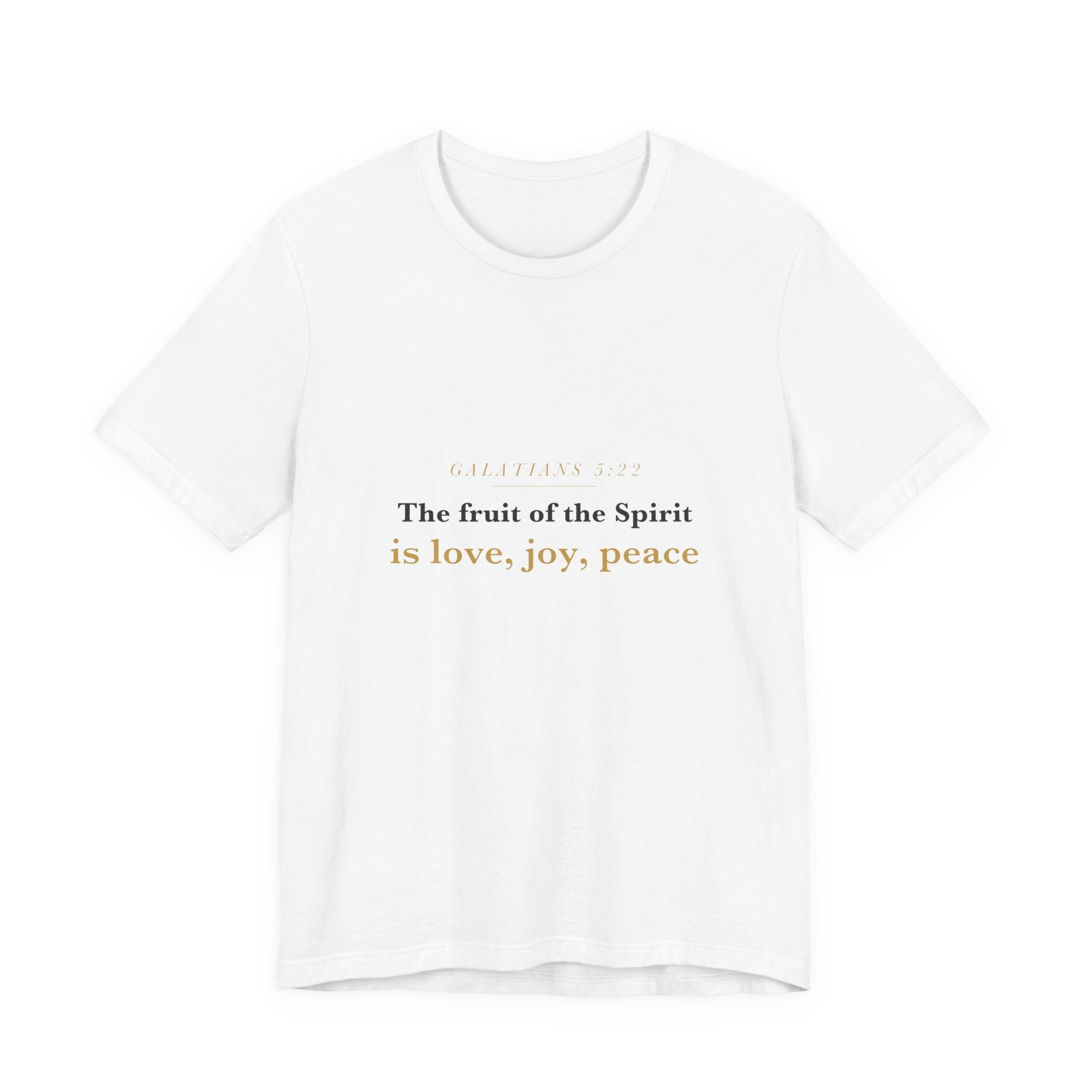 The Fruit of the Spirit — Galatians 5:22 Scripture Tee · Light