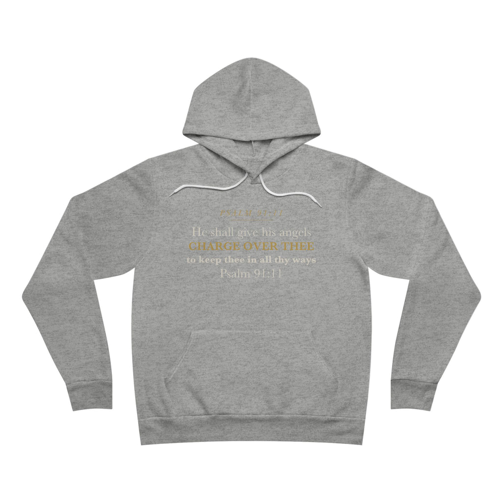 Psalm 91:11 Christian Police Officer Hoodie — His Angels Charge Over Thee, First Responder Faith Gift
