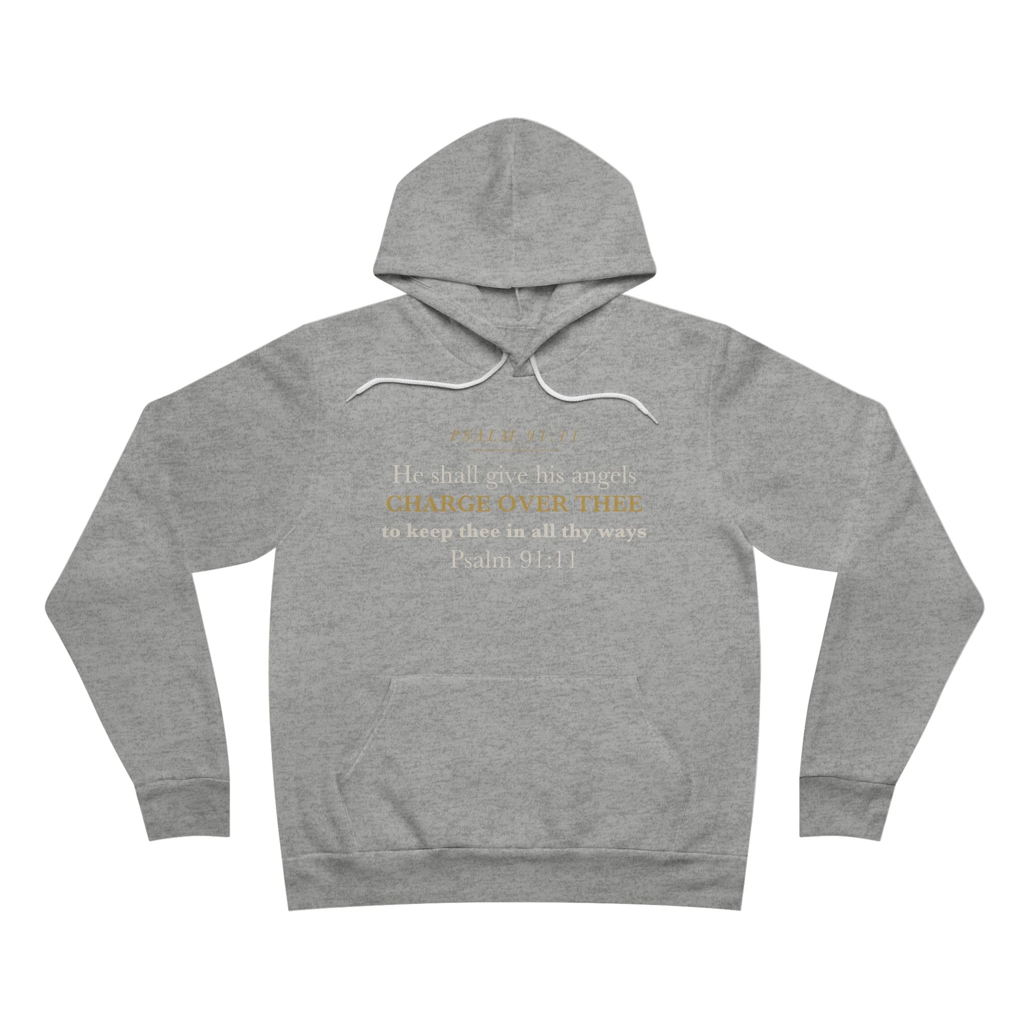 Psalm 91:11 Christian Police Officer Hoodie — His Angels Charge Over Thee, First Responder Faith Gift