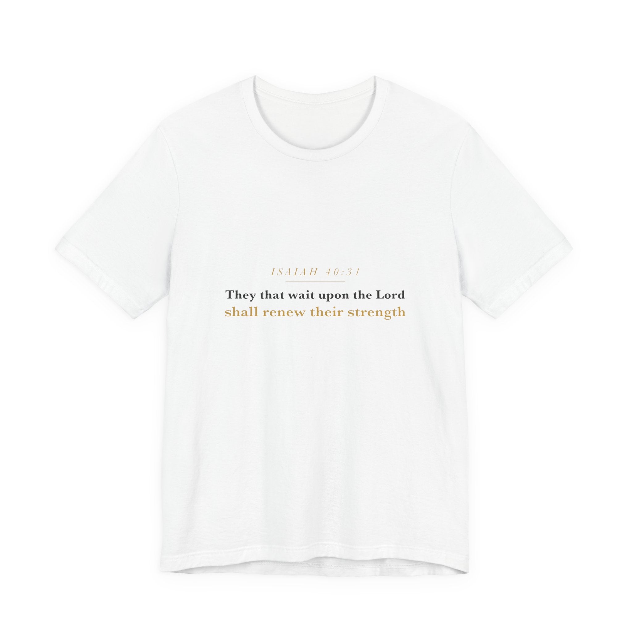 They That Wait Upon the Lord — Isaiah 40:31 Scripture Tee · Light