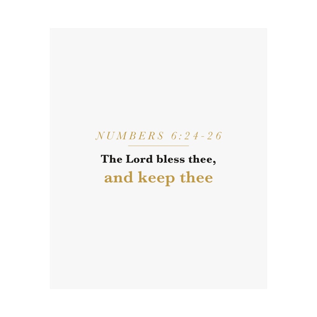 Bless Thee & Keep Thee — Aaronic Blessing Keepsake Poster