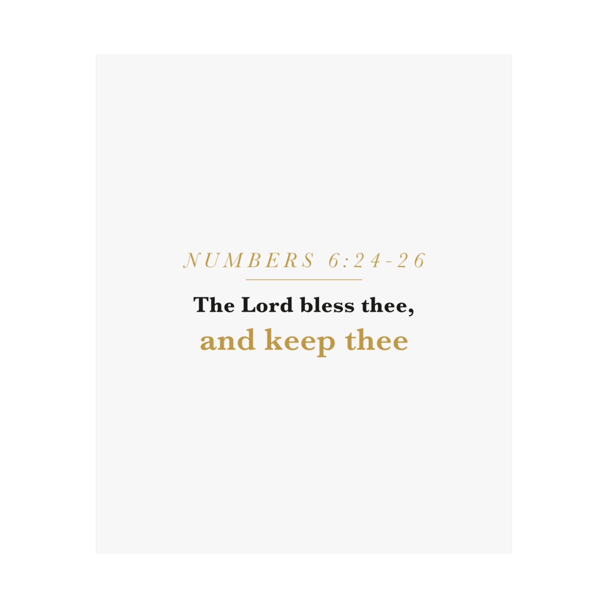 Bless Thee & Keep Thee — Aaronic Blessing Keepsake Poster
