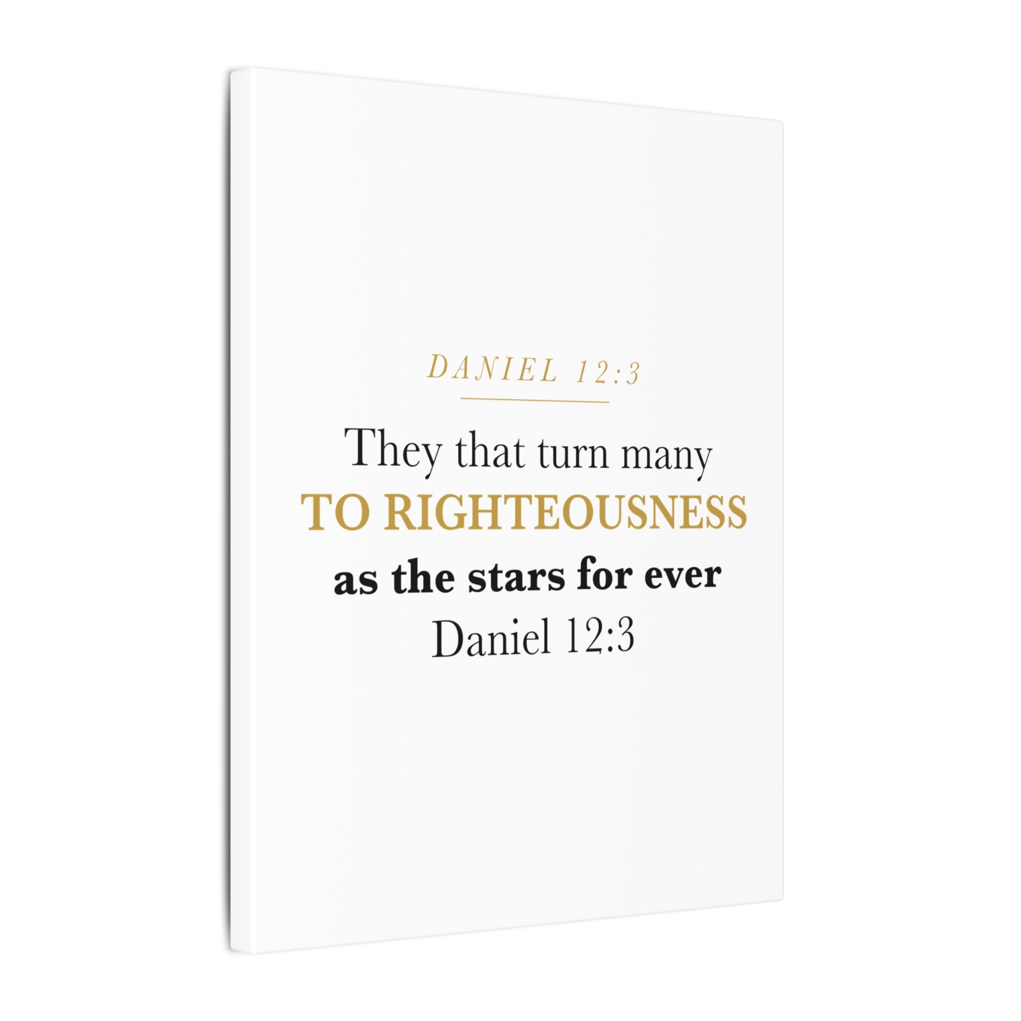 Turn Many to Righteousness Daniel 12:3 Christian Teacher Classroom Wall Art Canvas