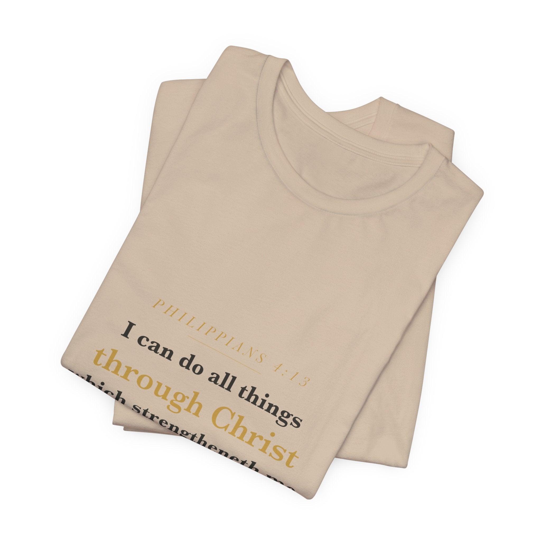 I Can Do All Things — Philippians 4:13 Scripture Tee · Light
