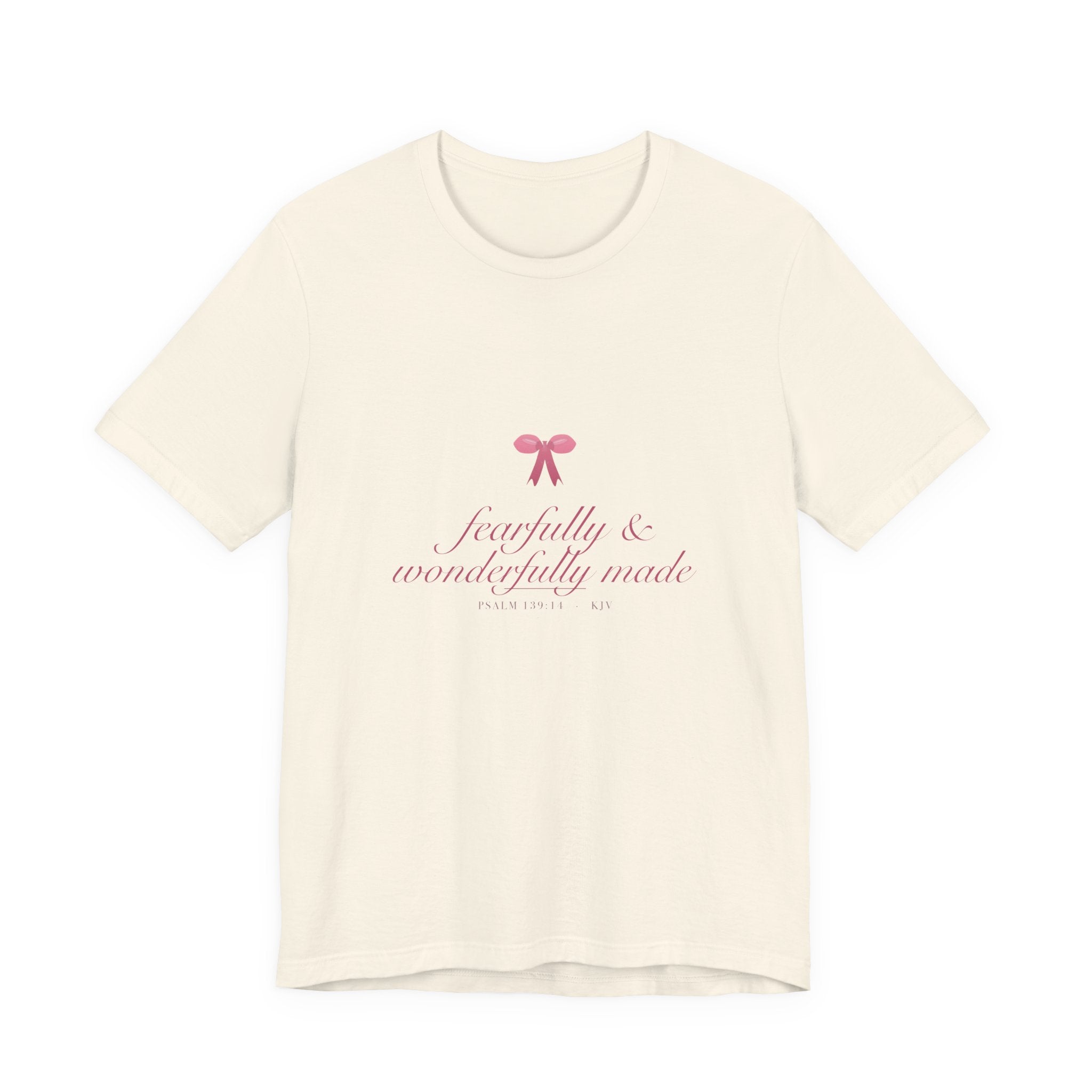 Fearfully & Wonderfully Made Shirt, Coquette Christian Tee, Soft Girl Faith Aesthetic, Bible Verse
