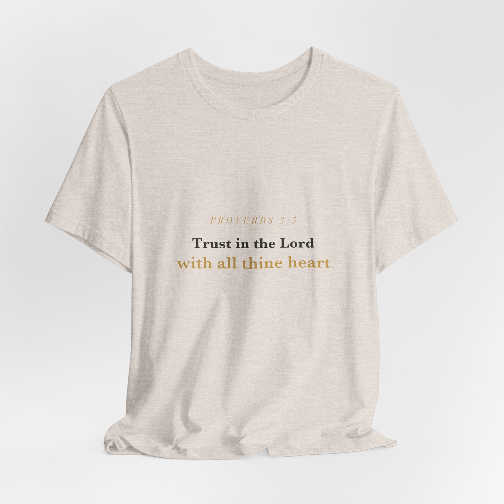 Trust in the Lord — Proverbs 3:5 Scripture Tee · Light