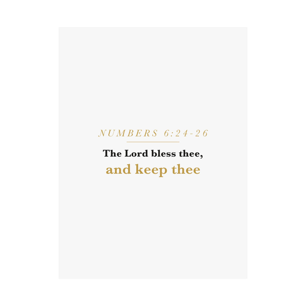 Bless Thee & Keep Thee — Aaronic Blessing Keepsake Poster