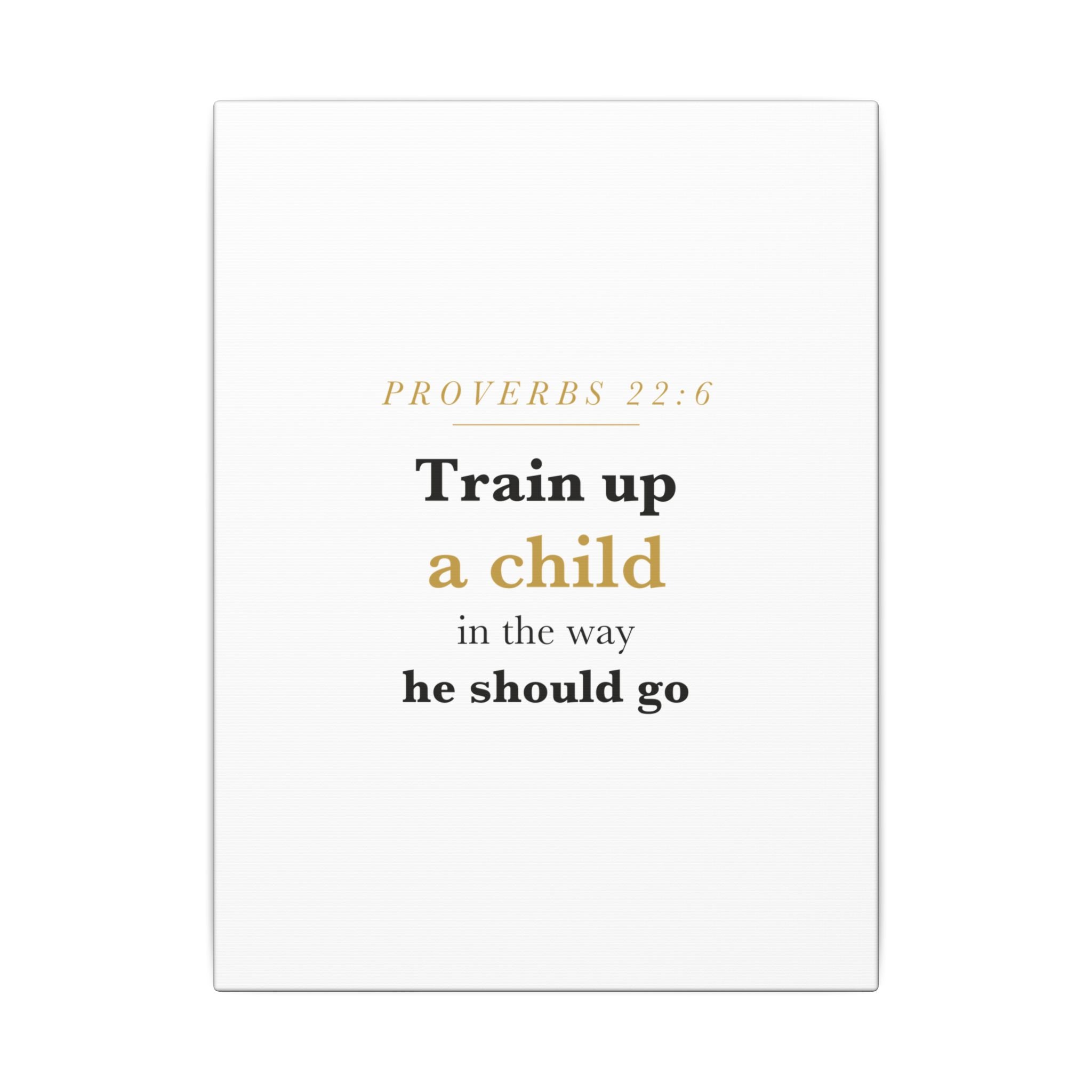 Little Sapling — "Train Up a Child" Nursery Canvas