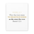 Turn Many to Righteousness Daniel 12:3 Christian Teacher Classroom Wall Art Canvas