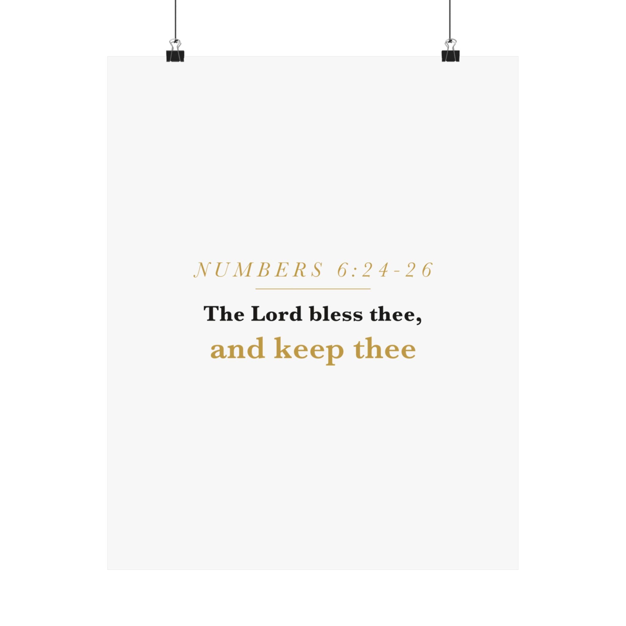 Bless Thee & Keep Thee — Aaronic Blessing Keepsake Poster