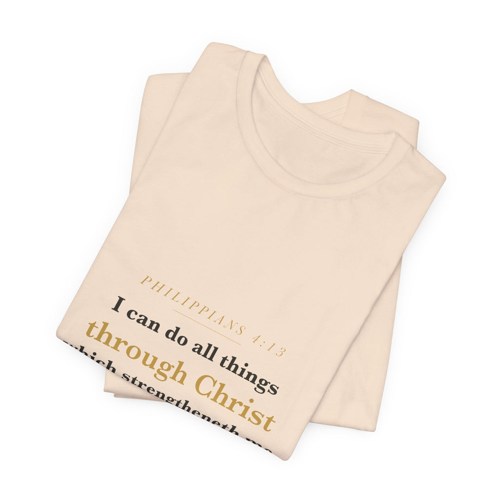I Can Do All Things — Philippians 4:13 Scripture Tee · Light