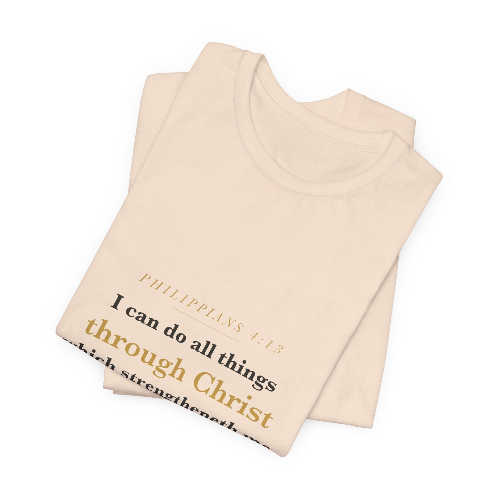 I Can Do All Things — Philippians 4:13 Scripture Tee · Light