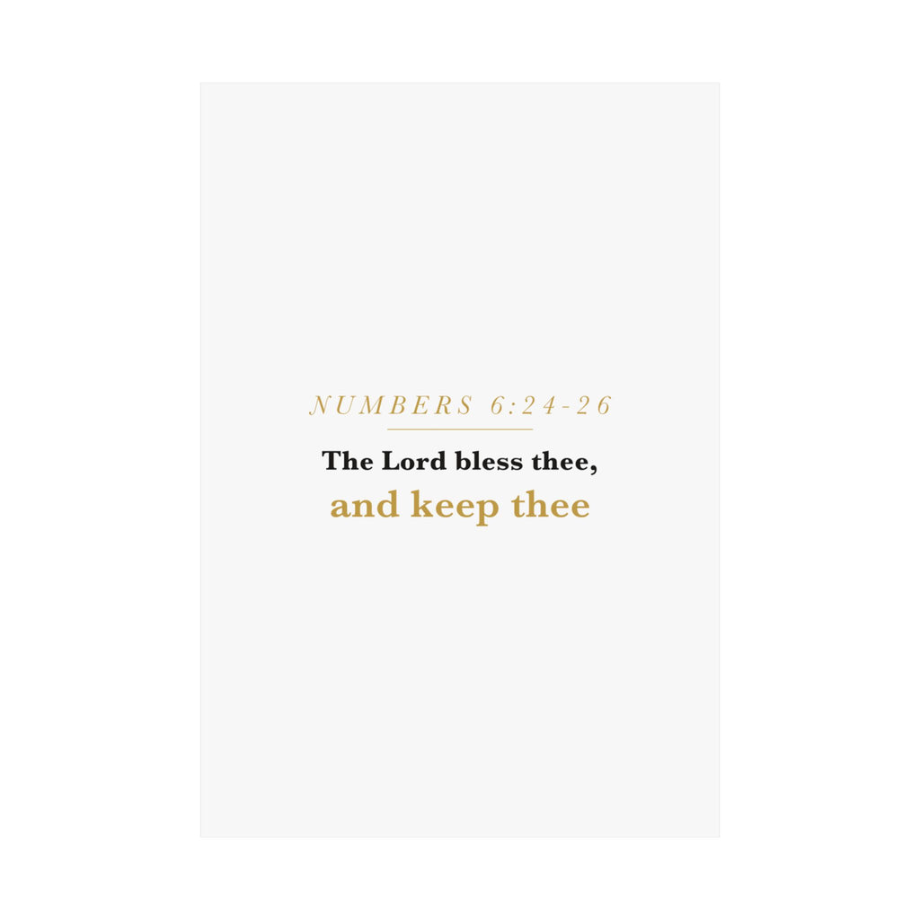 Bless Thee & Keep Thee — Aaronic Blessing Keepsake Poster