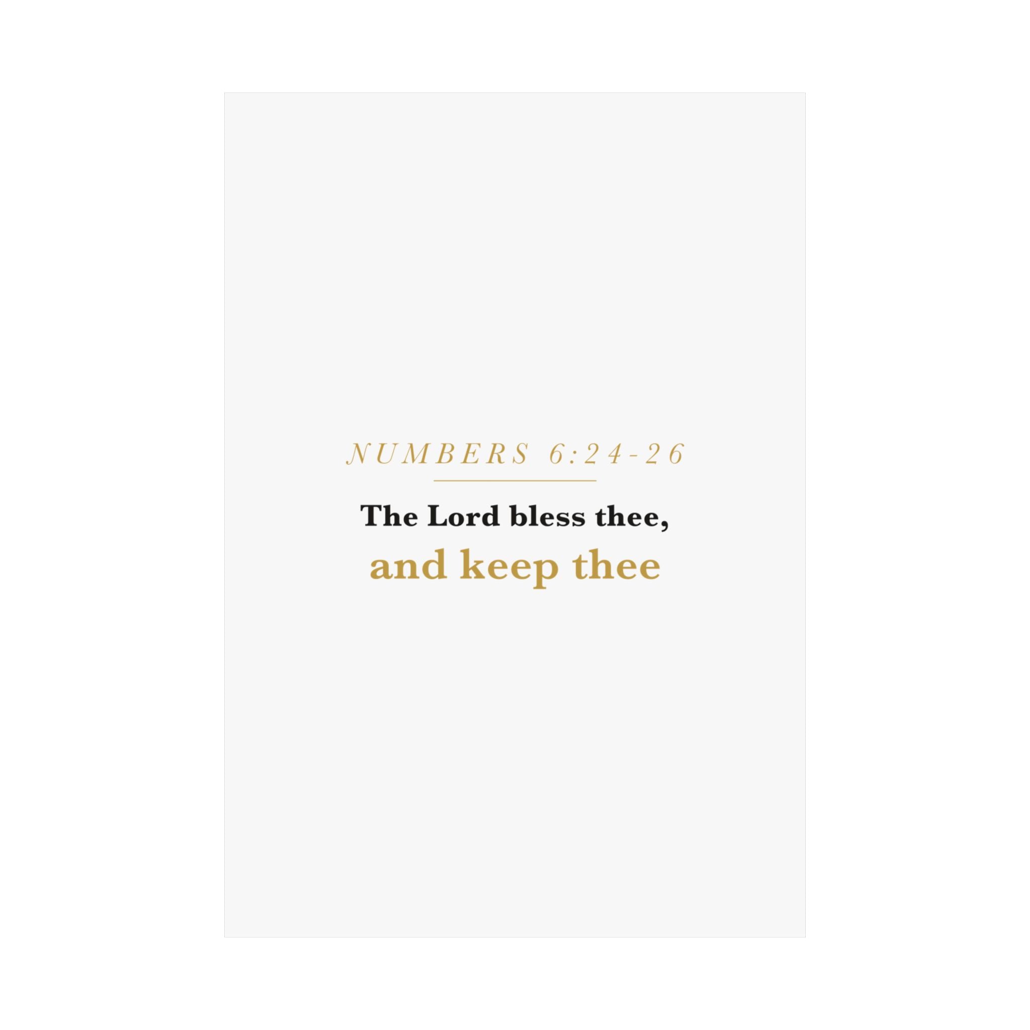 Bless Thee & Keep Thee — Aaronic Blessing Keepsake Poster