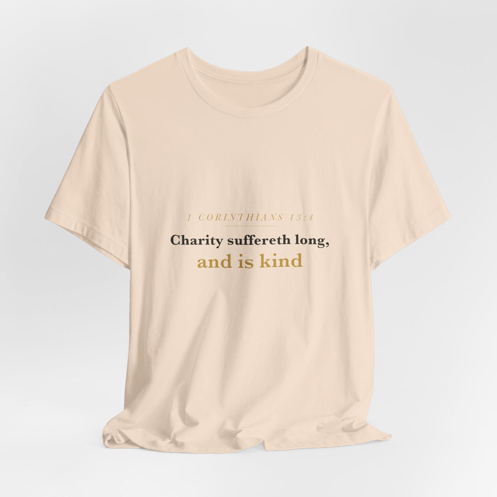 Charity Suffereth Long — 1 Corinthians 13:4 Scripture Tee · Light