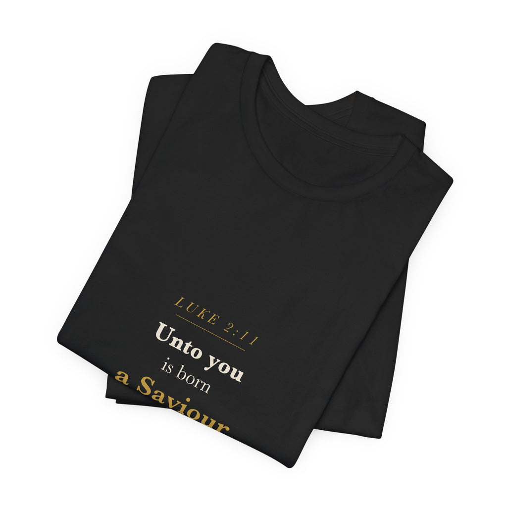 Unto You Is Born — Vintage Nativity Star Christmas Tee
