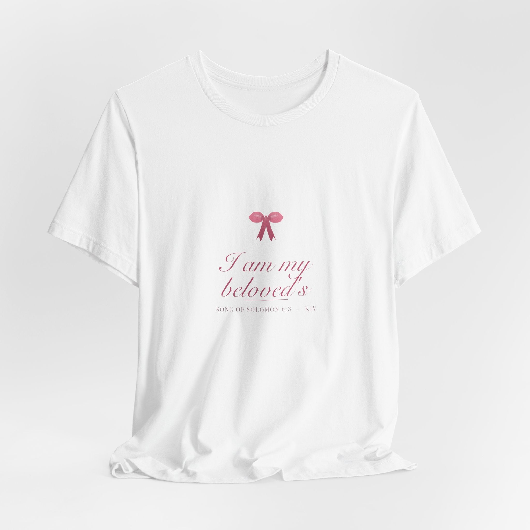I Am My Beloved's Shirt, Coquette Christian Tee, Soft Girl Faith Aesthetic, Bible Verse Bridal