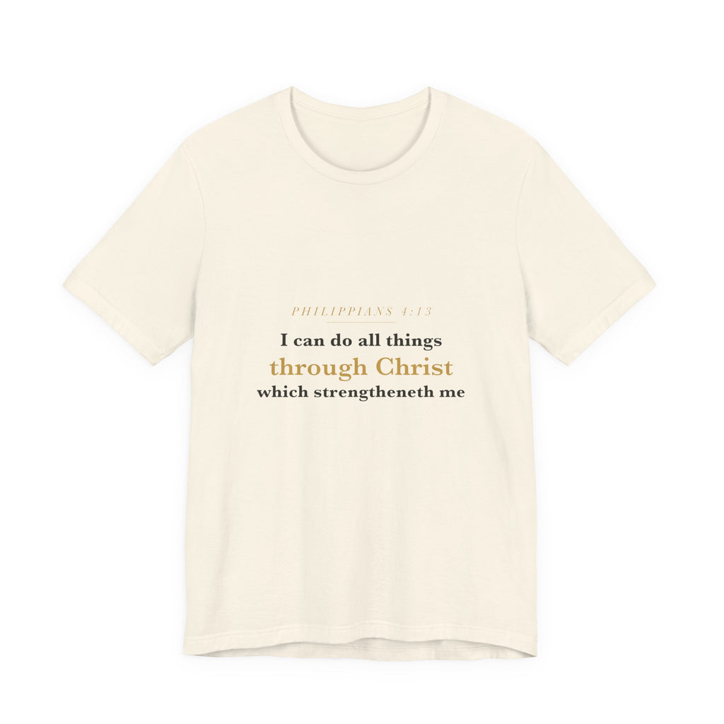 I Can Do All Things — Philippians 4:13 Scripture Tee · Light