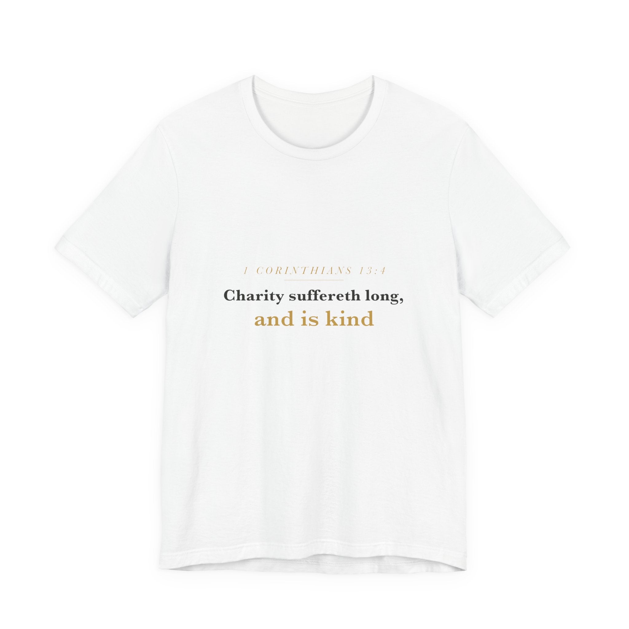 Charity Suffereth Long — 1 Corinthians 13:4 Scripture Tee · Light