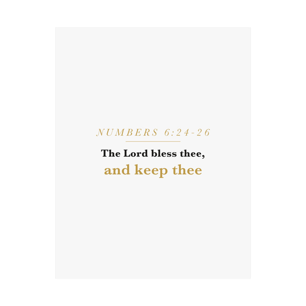 Bless Thee & Keep Thee — Aaronic Blessing Keepsake Poster