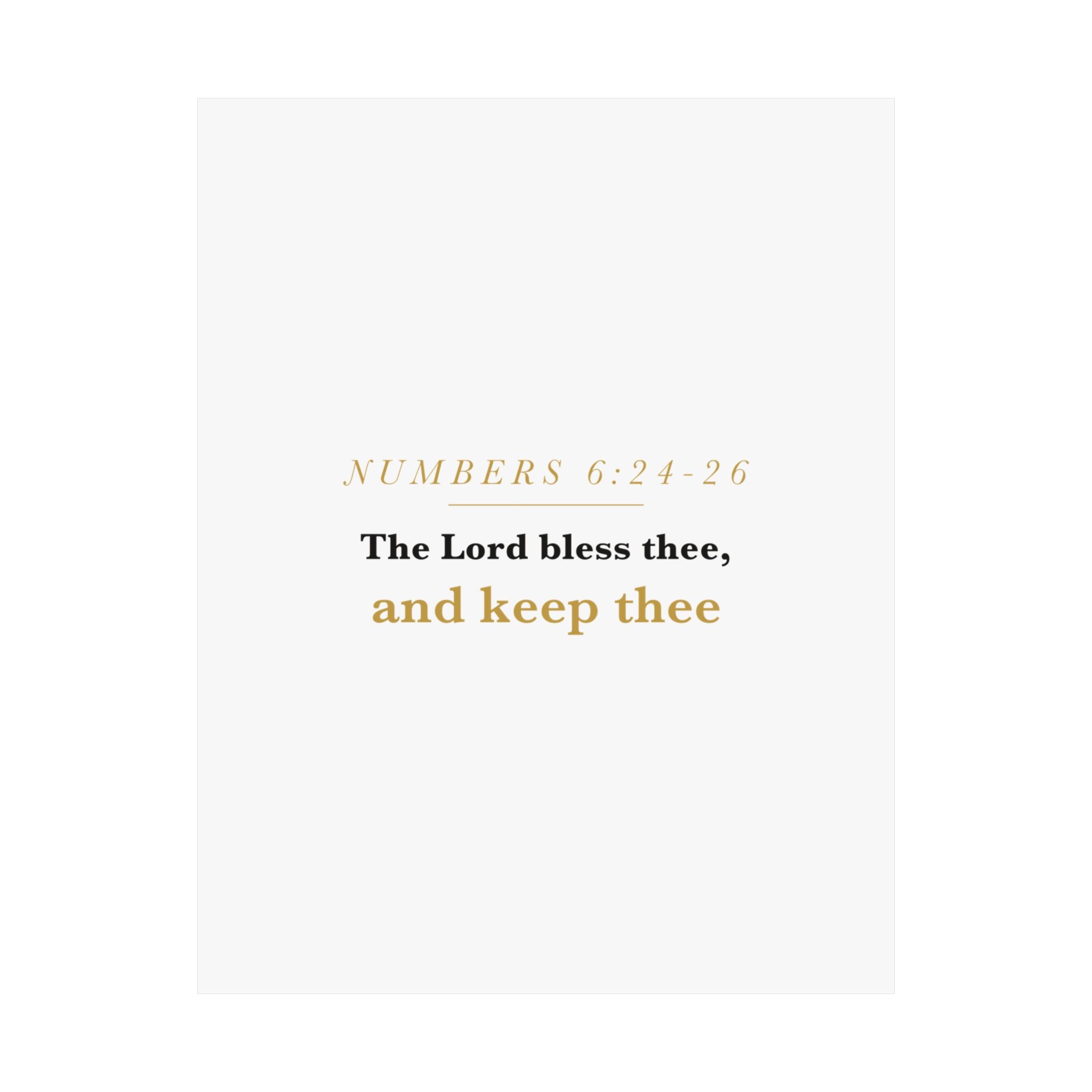 Bless Thee & Keep Thee — Aaronic Blessing Keepsake Poster