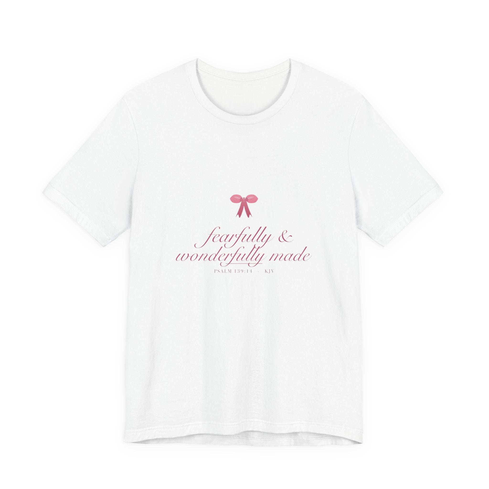 Fearfully & Wonderfully Made Shirt, Coquette Christian Tee, Soft Girl Faith Aesthetic, Bible Verse