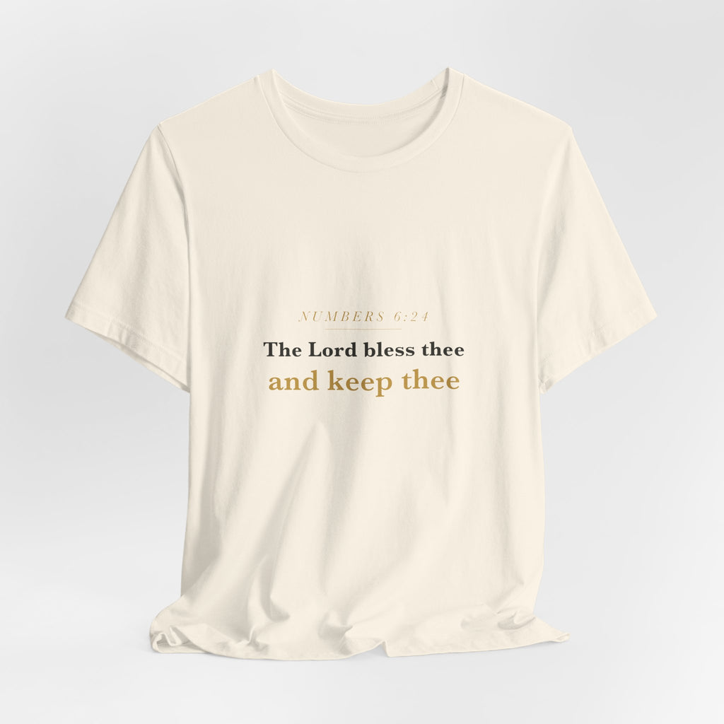The Lord Bless Thee — Numbers 6:24 Scripture Tee · Light