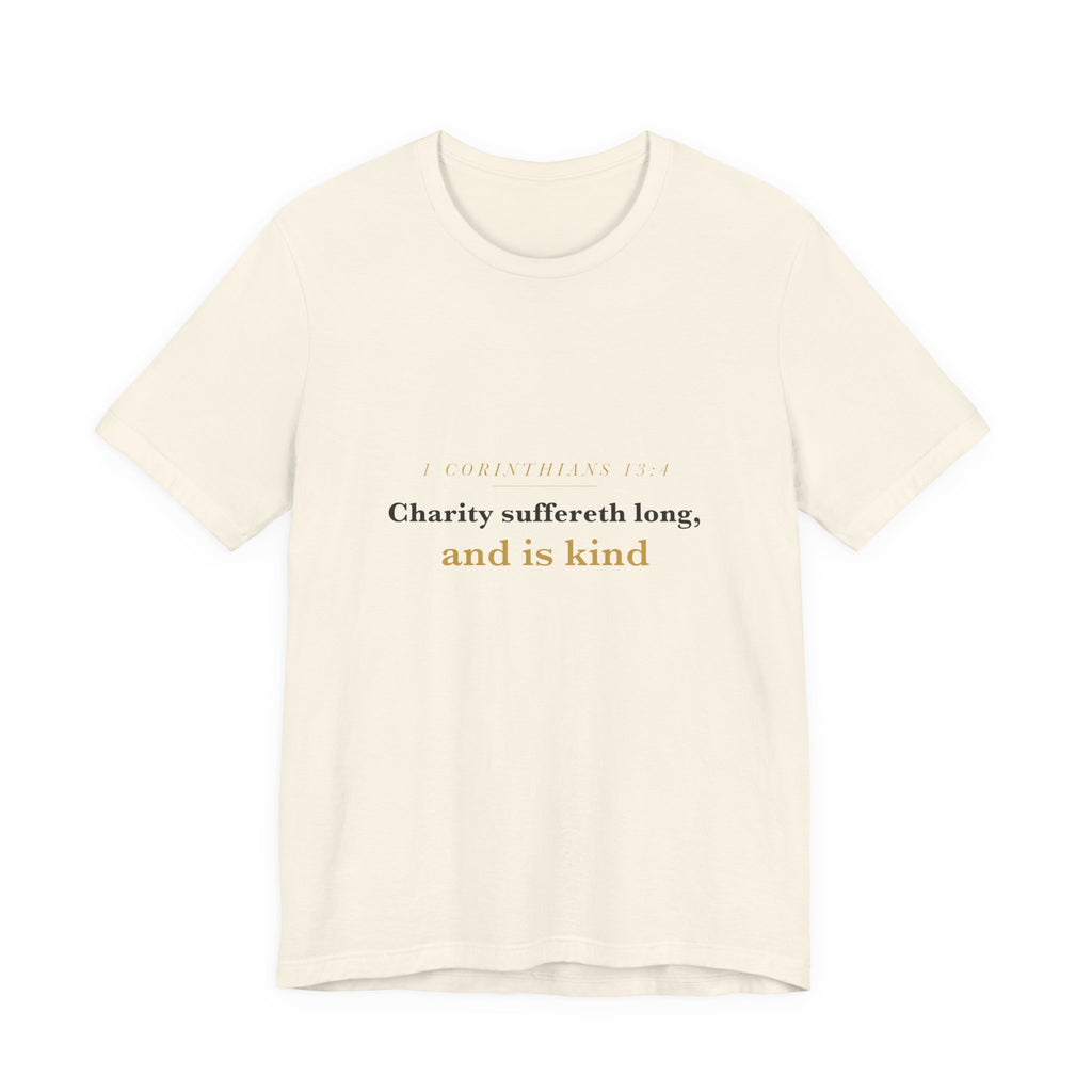 Charity Suffereth Long — 1 Corinthians 13:4 Scripture Tee · Light
