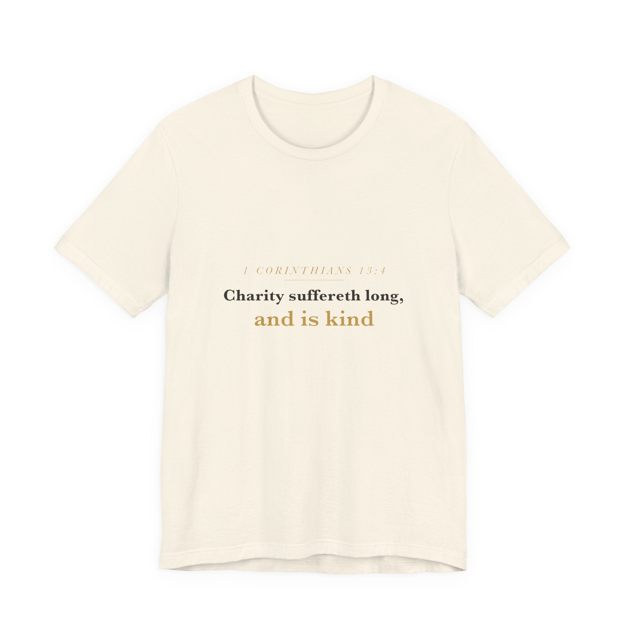 Charity Suffereth Long — 1 Corinthians 13:4 Scripture Tee · Light