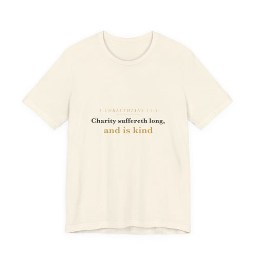 Charity Suffereth Long — 1 Corinthians 13:4 Scripture Tee · Light