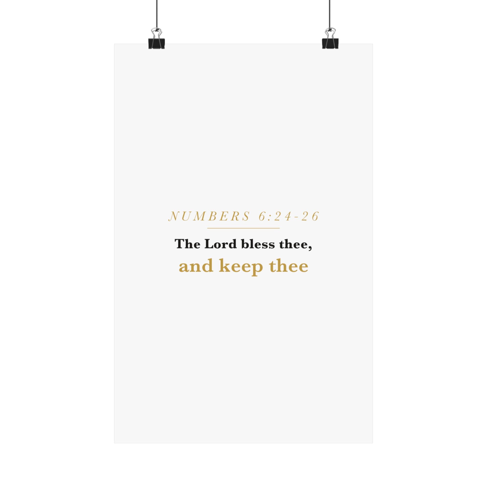 Bless Thee & Keep Thee — Aaronic Blessing Keepsake Poster