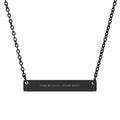 Walk by Faith Not by Sight Bar Necklace - 2 Corinthians 5:7 Christian Faith Jewelry, Engraved