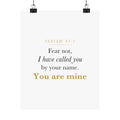Isaiah 43:1 Nursery Wall Art — Fear Not, You Are Mine — Christian Baby Girl Scripture Print