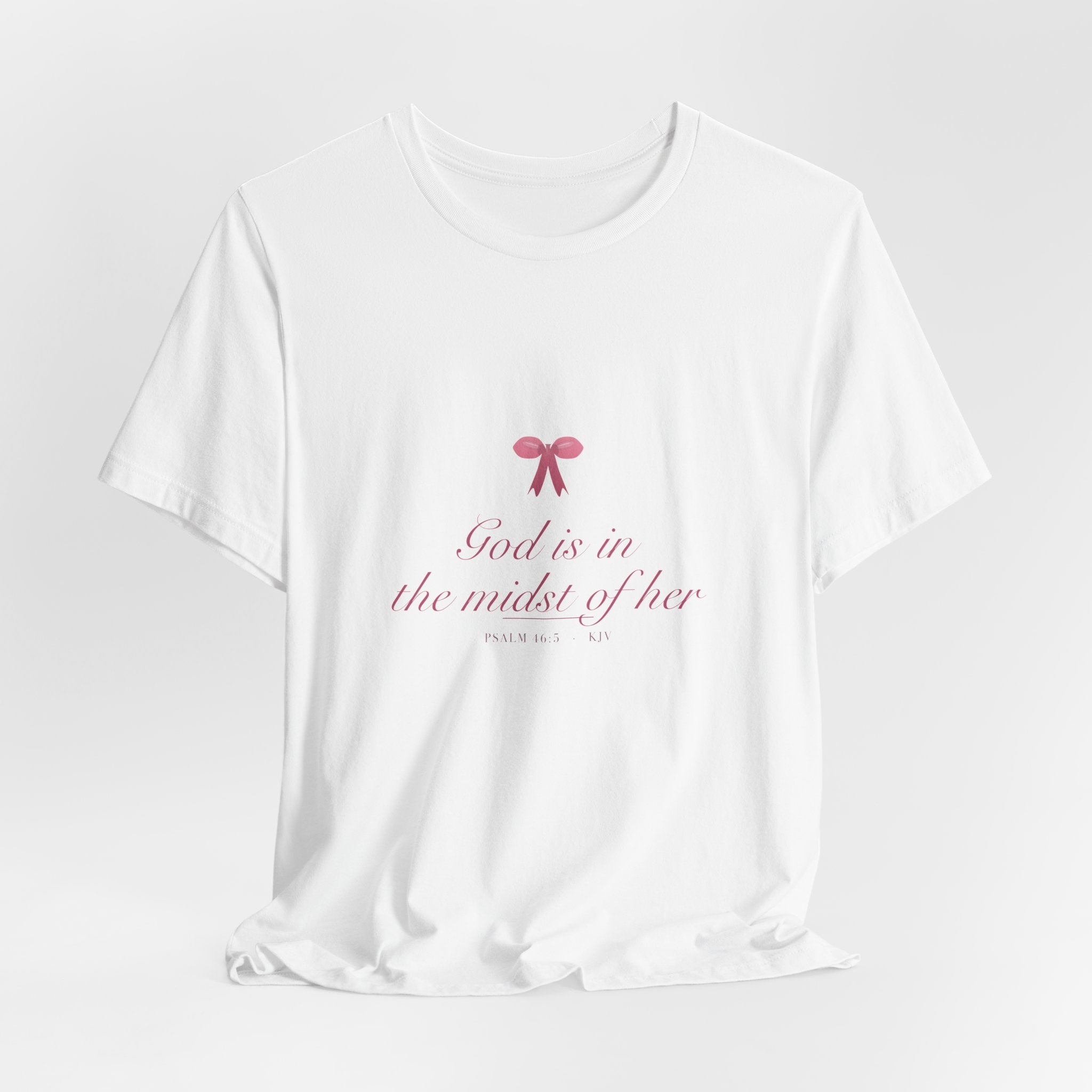God Is in the Midst of Her Shirt, Coquette Christian Tee, Soft Girl Faith Aesthetic, Bible Verse